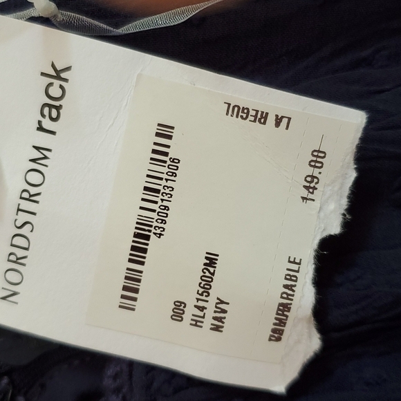 Chelsea28 Navy Blue Eyelet Dress Large NWT Career - Picture 3 of 6